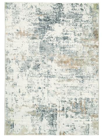 Redlings 5x7 rug from Ashley Furniture with a vibrant red pattern, showcasing soft, woven fabric and decorative edges.
