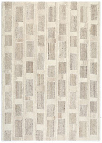 Medium Ashley Furniture Lisgrove area rug with intricate patterns in neutral tones, ideal for living room or bedroom decor.