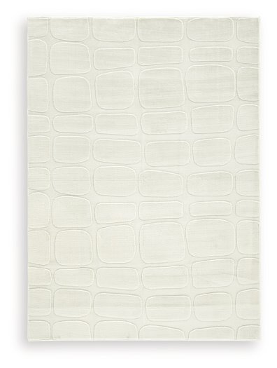 Medium washable area rug by Ashley Furniture with a soft, patterned design, ideal for living rooms or bedrooms.