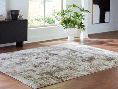 Ashley Furniture Barricland rug in a 4x3 ft size featuring a stylish, textured design perfect for living room or bedroom decor.