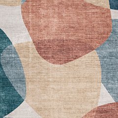 Medium-sized Ashley Furniture Chanleigh washable area rug in 5' x 7' with a soft, patterned design on a neutral background.