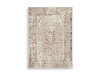 Ashley Furniture Livdon washable rug with geometric pattern, soft fabric, and durable design for living spaces.