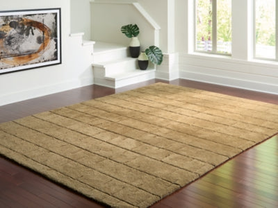 Ashley Furniture Luzmont Rug, 4x3 feet, featuring a stylish woven design, ideal for living room or bedroom decor.