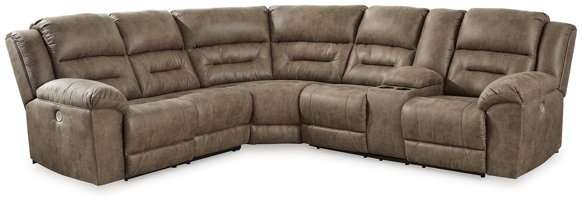 Ashley Furniture Ravenel Power Reclining Sectional with plush cushions and modern design, perfect for comfortable living rooms.