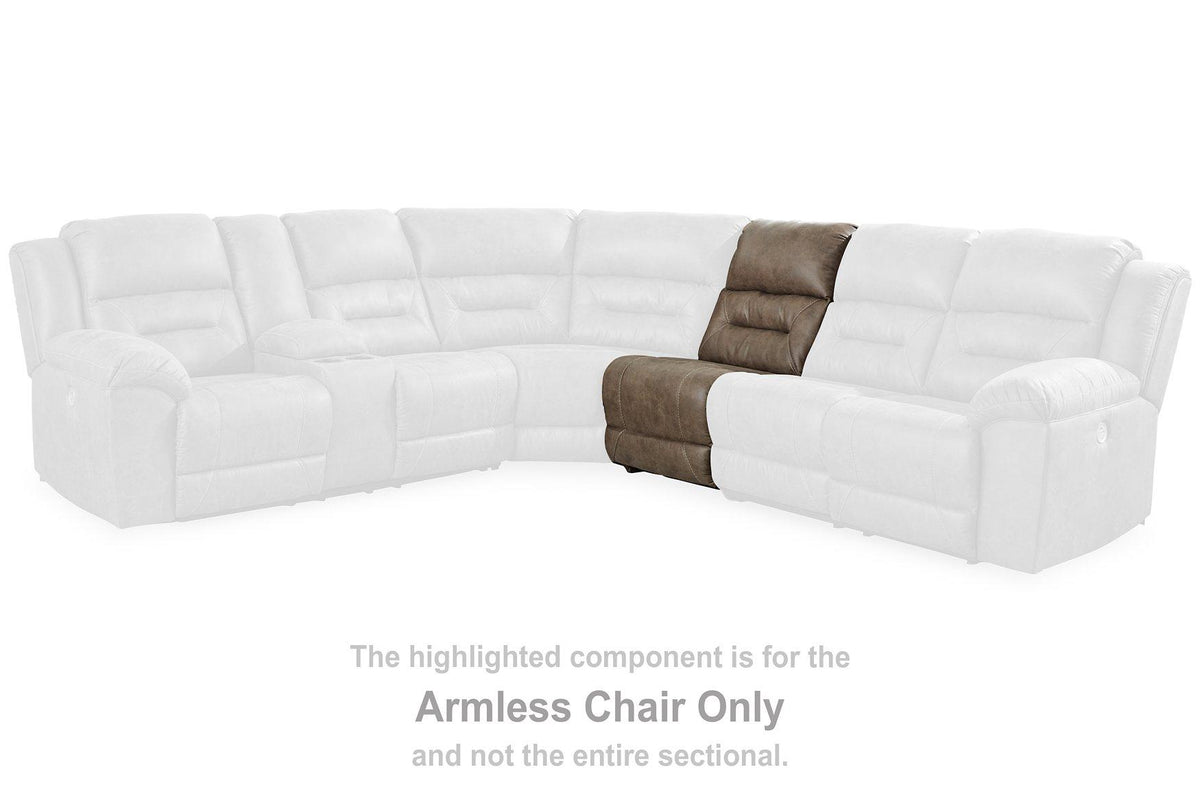 Ashley Furniture Ravenel Power Reclining Sectional with plush cushions and leather upholstery, perfect for modern living rooms.