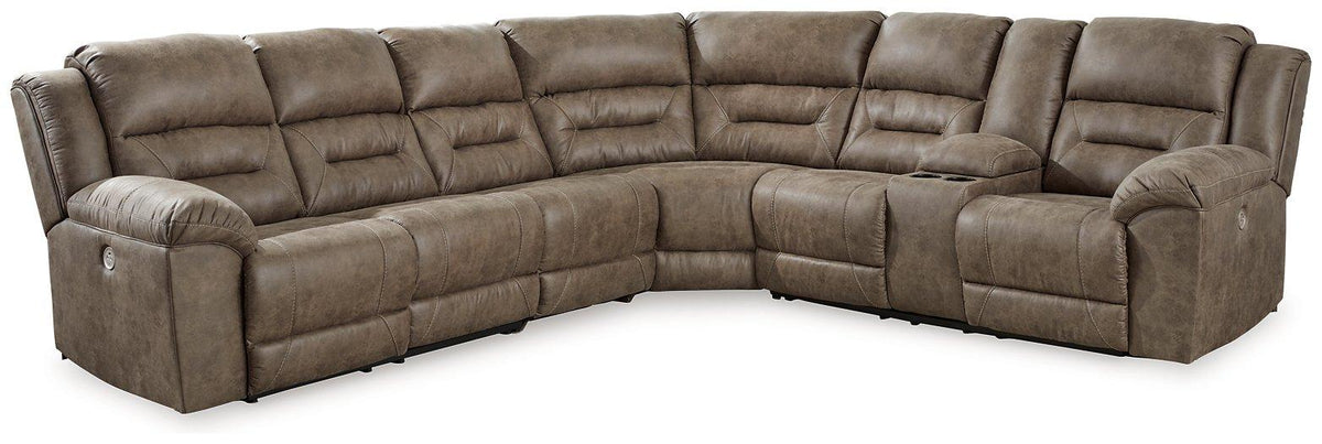 Ashley Furniture Ravenel Power Reclining Sectional with plush cushions and modern design, shown in a spacious living room setting.