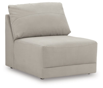 Ashley Furniture Next-Gen Gaucho Sectional in a modern design with plush cushions and neutral fabric, viewed from an angled perspective.