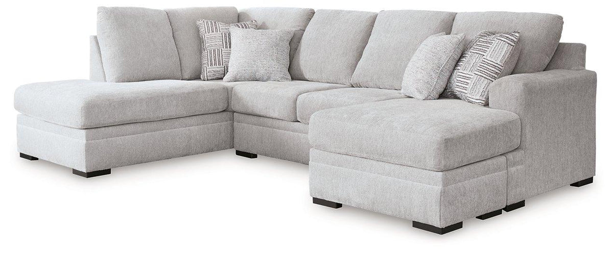 Ashley Furniture Gabyleigh sectional with chaise, featuring plush fabric, modern design, and spacious seating for living room comfort.
