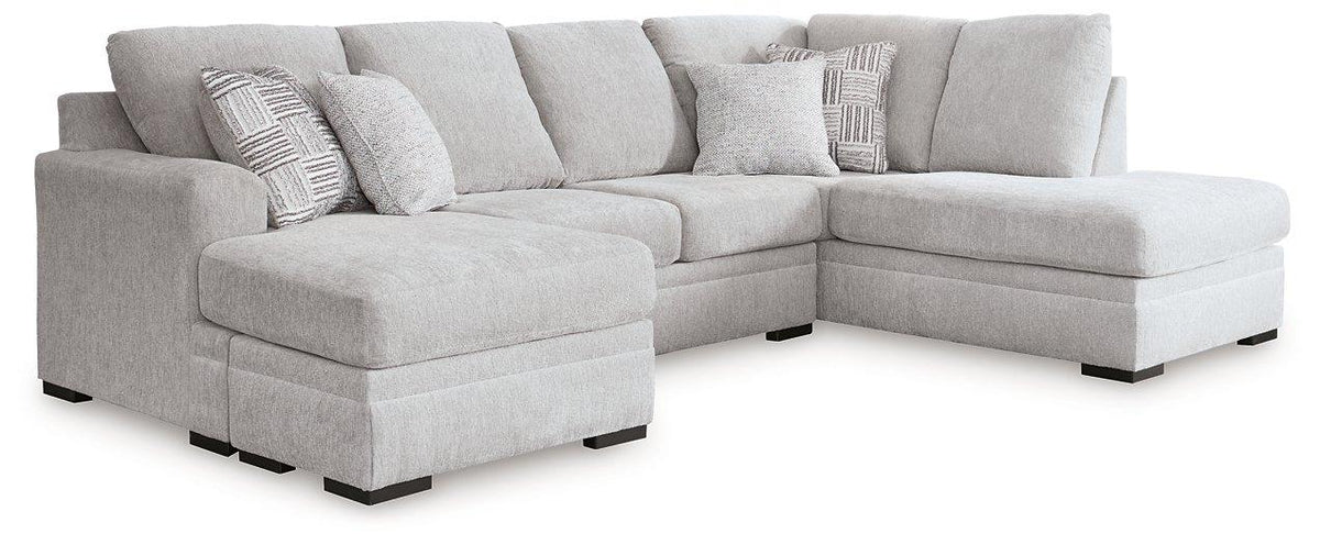 Ashley Furniture Gabyleigh sectional with chaise, featuring plush cushions and modern design in a cozy living room setting.