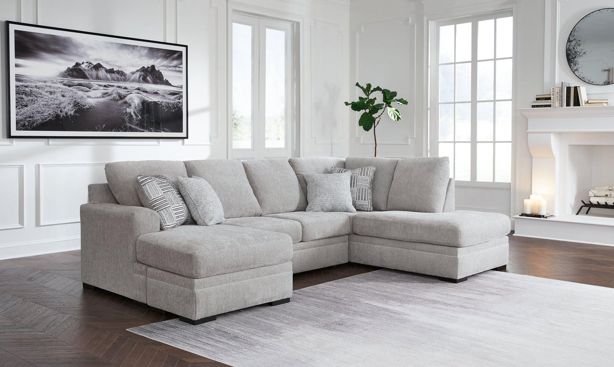 Ashley Furniture Gabyleigh sectional with chaise, featuring plush upholstery and modern design for comfortable living space.