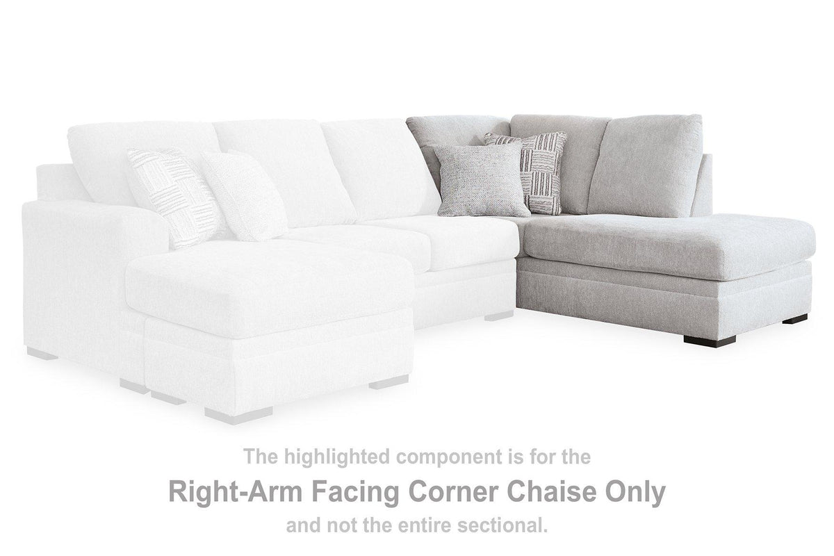 Ashley Furniture Gabyleigh sectional with chaise, showing a spacious L-shaped sofa with plush cushions and a modern design.