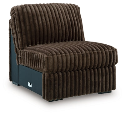 Ashley Furniture Midnight-Madness sectional sofa viewed from an angle, showcasing plush cushions and modern design.