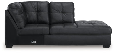 Ashley Furniture Barlin Mills sectional with chaise, showing plush fabric, modern design, and comfortable seating arrangement.
