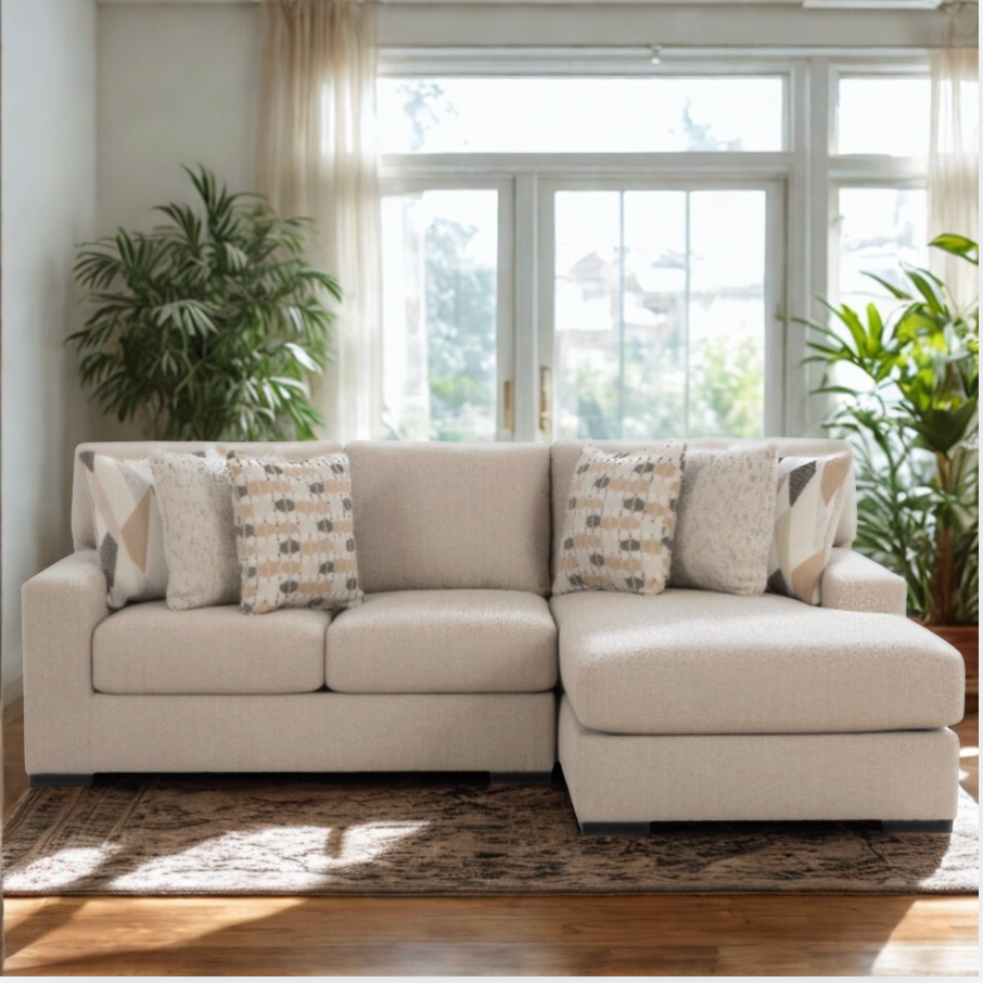 Silverwood sectional sofa with right chaise from Ashley Furniture, featuring plush cushions and modern design.