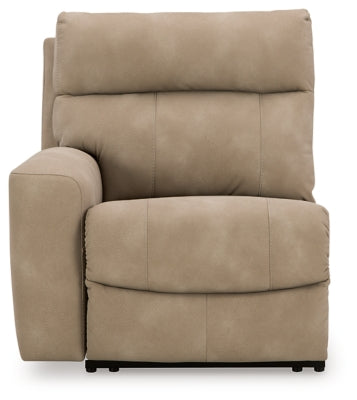 Ashley Furniture Next-Gen DuraPella Power Reclining Sectional with plush fabric and multiple reclining seats, head-on view.