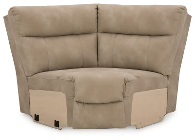 Ashley Furniture Next-Gen DuraPella power reclining sectional with plush cushions and modern design, shown from a front head-on view.