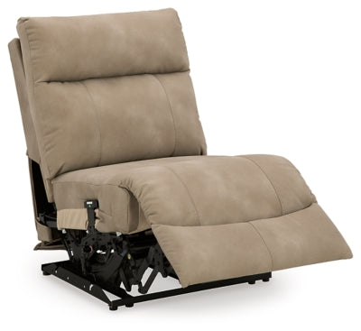 Ashley Furniture Next-Gen DuraPella Power Reclining Sectional shown from an angled open view, featuring plush cushions and reclining seats.
