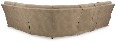 Ashley Furniture Next-Gen DuraPella power reclining sectional with plush cushions and sleek design, shown from the back.