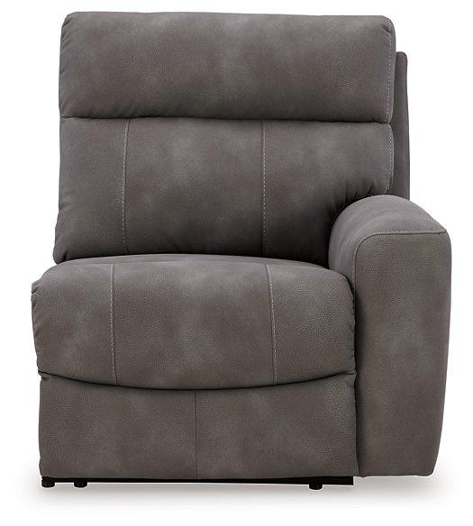 Ashley Furniture Next-Gen DuraPella power reclining sectional loveseat with console, featuring plush cushions and modern design.
