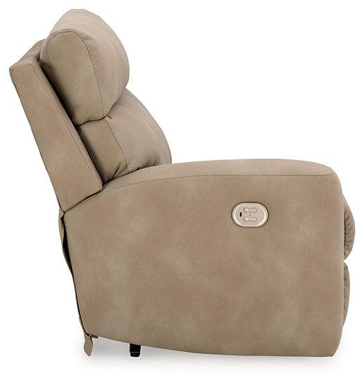 Ashley Furniture Next-Gen DuraPella power reclining sectional loveseat with built-in console, featuring plush cushions and modern design.