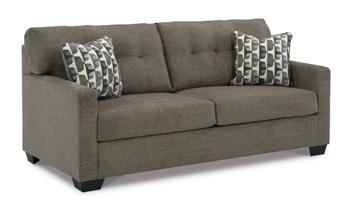 Ashley Furniture Mahoney sofa with plush cushions and neutral fabric, perfect for modern living room comfort.