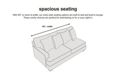 Ashley Furniture Carianna sofa with deep seating, beige fabric, plush cushions, and stylish armrests in a modern living room setting