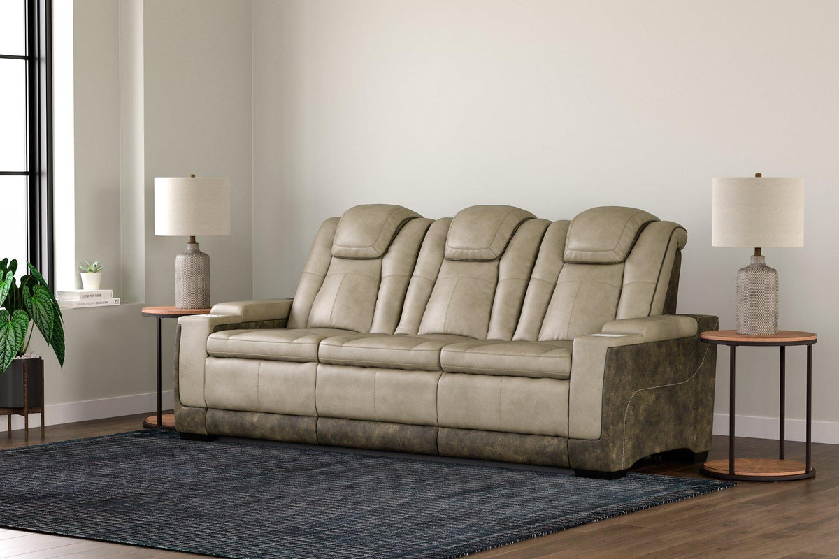 Next-Gen DuraPella Power Reclining Sofa by Ashley Furniture, featuring plush cushions and a modern design for comfortable seating.
