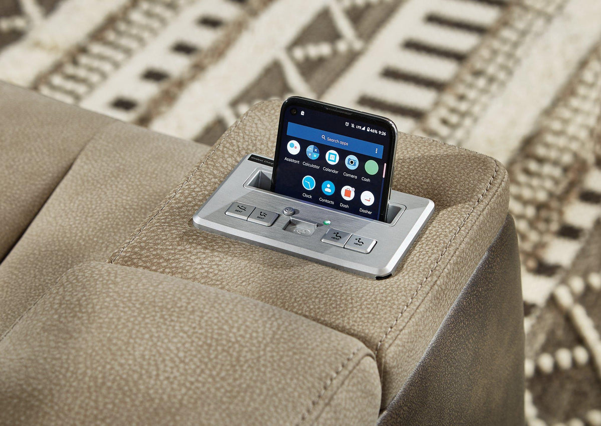 Next-Gen DuraPella power reclining sofa by Ashley Furniture, featuring plush cushions and sleek modern design.