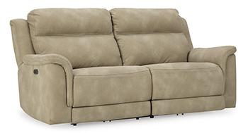 Next-Gen DuraPella power reclining sofa by Ashley Furniture, featuring plush cushions and a modern design for comfortable seating.
