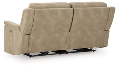 Ashley Furniture Next-Gen DuraPella Power Reclining Sofa, front view with plush cushions and reclining features.