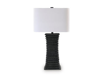 Ashley Furniture Golzar table lamp with a sleek design and fabric shade, perfect for adding style to any room.