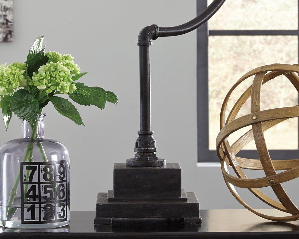 Ashley Furniture Jae desk lamp, modern table lamp with a sleek design and adjustable arm, perfect for home or office lighting.