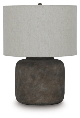 Ashley Furniture Zandophen table lamp with a sleek base and fabric lampshade, ideal for bedside or living room decor.