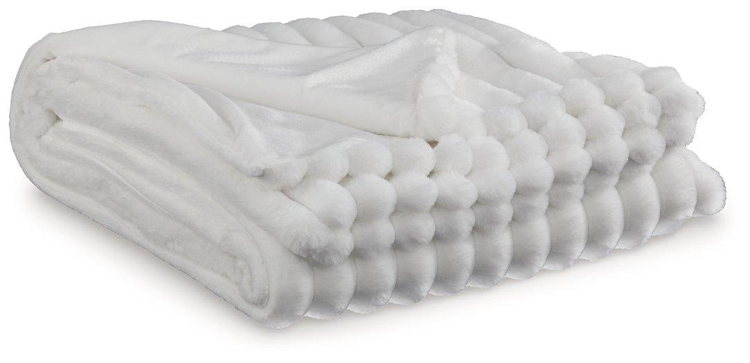 Set of three Ashley Furniture Alsonwell throws with soft fabric and decorative patterns, perfect for cozy home decor.