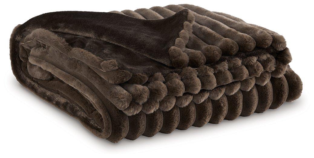 Set of three Ashley Furniture Alsonwell throw blankets featuring soft fabric and stylish design, perfect for cozy home decor.