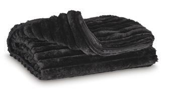 Set of three Ashley Furniture Alsonwell throws with soft, cozy fabric and decorative fringes, perfect for added warmth and style.