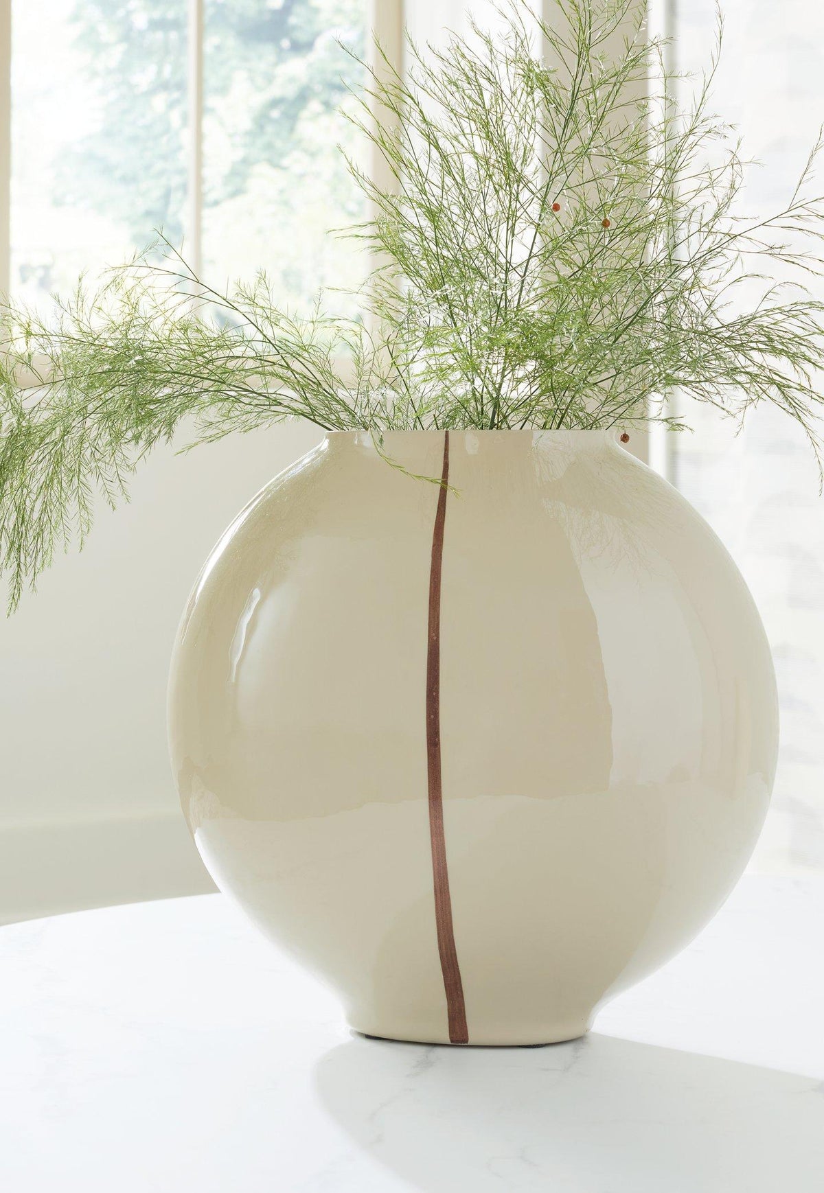 Sheabourne Vase by Ashley Furniture, elegant ceramic vase with a smooth finish, perfect for tabletop or decorative display.
