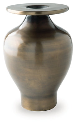 Ashley Furniture Fedorleigh Vase, ceramic decorative vase with a textured finish, displayed on a neutral background.