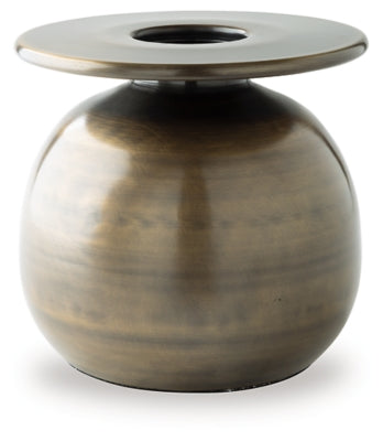 Ashley Furniture Fedorleigh Vase in a sleek, modern design with a smooth finish, perfect for decorative floral arrangements.