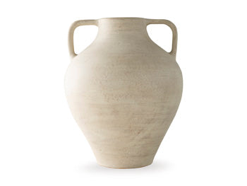Ashley Furniture Justy Vase, modern decorative ceramic vase with a sleek finish, displayed on a neutral background.