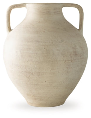 Ashley Furniture Justy Vase, modern ceramic vase with a sleek design, featuring a smooth finish in neutral tones.