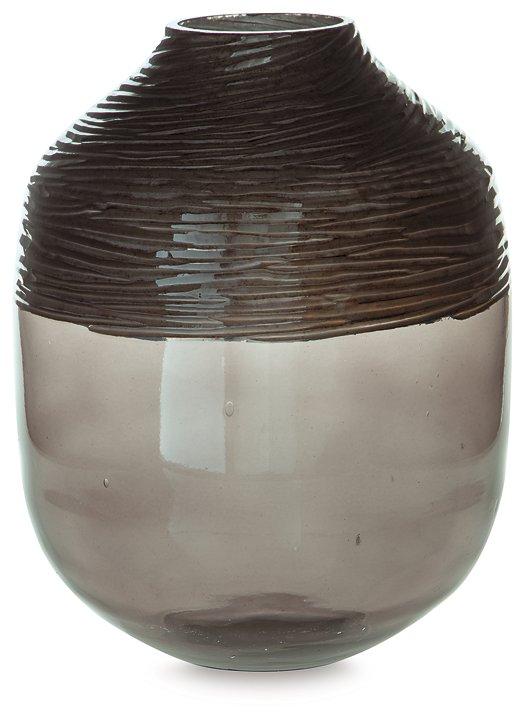 Harpwick Vase by Ashley Furniture featuring a modern ceramic design with a smooth, rounded shape and neutral finish.
