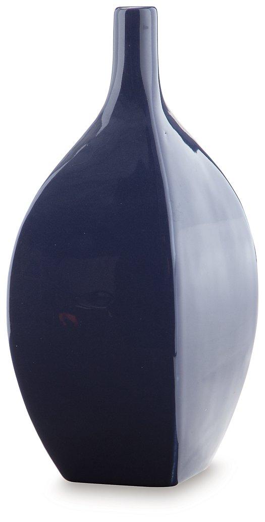 Ashley Furniture Abtinson Vase featuring a sleek, modern ceramic design with a glossy finish and neutral color.