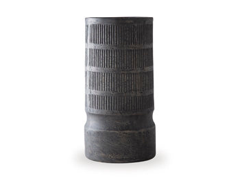 Beninworth vase by Ashley Furniture featuring a tall ceramic design with intricate patterns in earthy tones.