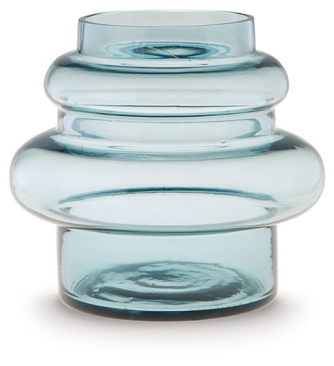 Ashley Furniture Vallmen Vase, decorative ceramic vase with a modern design, featuring a smooth finish and neutral color.