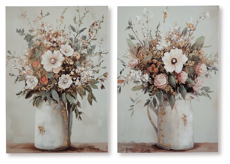 Pair of Faisaldon wall art pieces by Ashley Furniture featuring abstract designs for modern home decor.