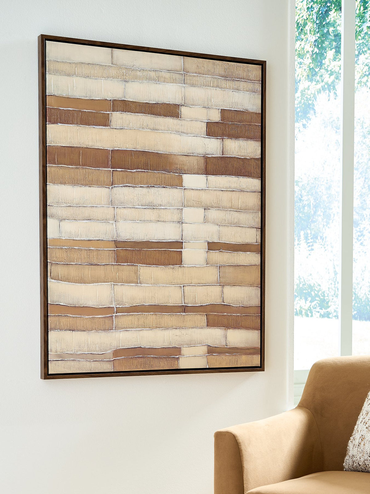 Ashley Furniture Kalanmore wall art featuring a modern, abstract design suitable for contemporary home decor.