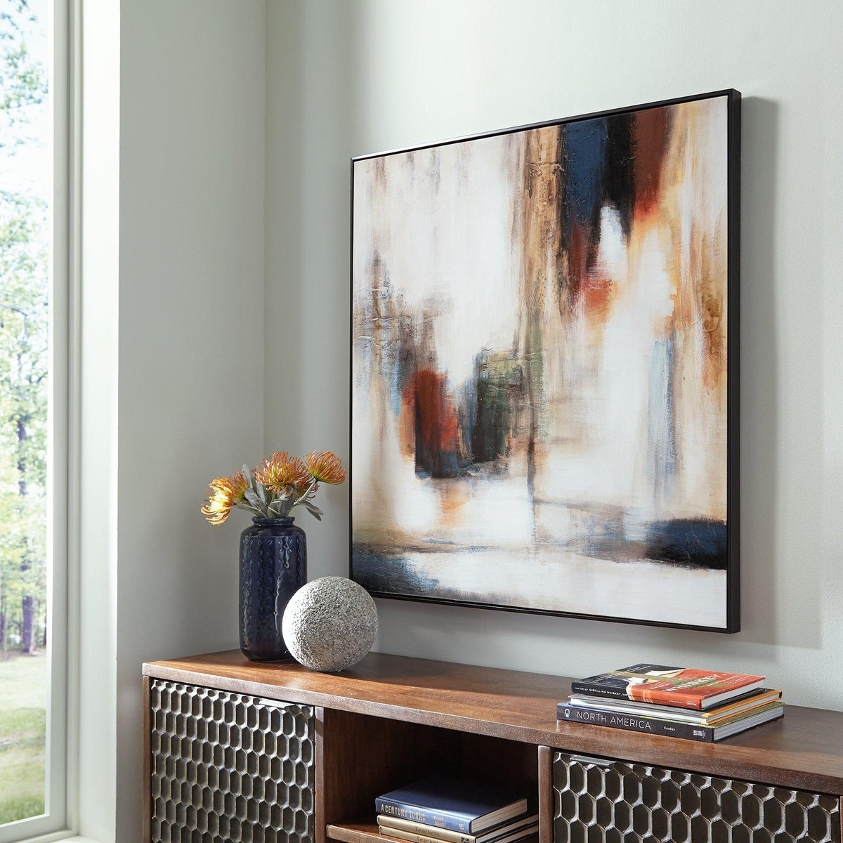 Ashley Furniture Pigeonford Wall Art featuring a modern, abstract design to enhance contemporary home decor.