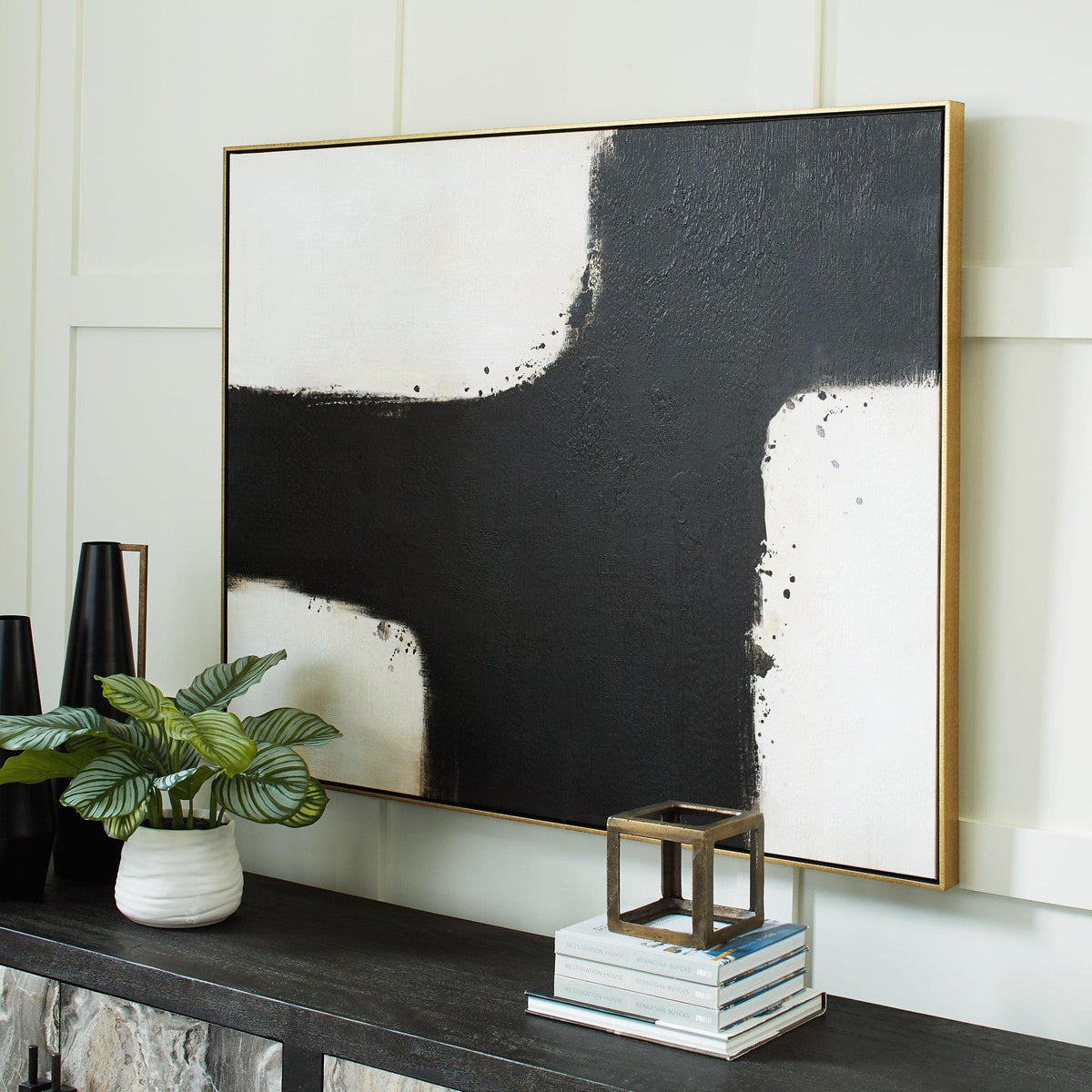 Reighlea wall art by Ashley Furniture featuring a modern decorative piece for living room or bedroom wall decor.