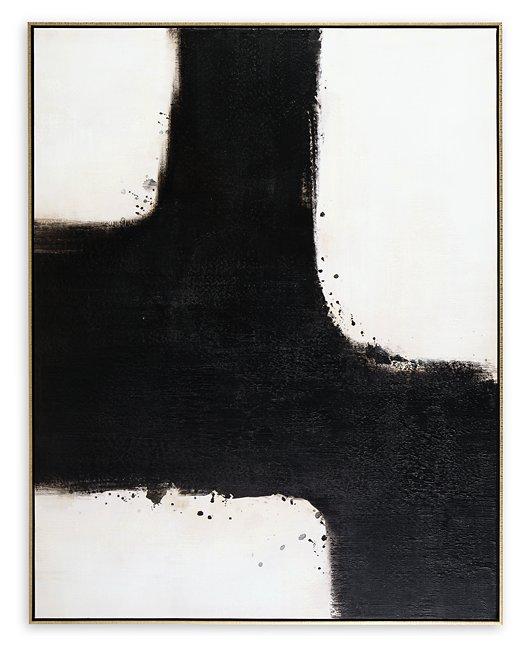 Reighlea wall art by Ashley Furniture featuring modern abstract design in neutral tones for stylish home decor.